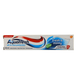 AQUAFRESH TOOTHPASTE FRESH & MINTY 50ML AQUAFRESH TOOTHPASTE FRESH & MINTY 50ML
