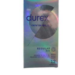 DUREX CONDOMS INVISBLE REG FIT 12 DUREX CONDOMS INVISBLE REG FIT 12