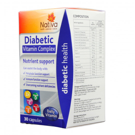NATIVA DIABETIC VIT COMPLEX 30 NATIVA DIABETIC VIT COMPLEX 30